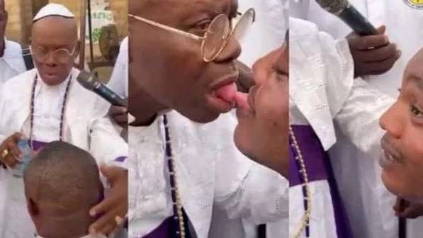 Spectre' Viral Video Sparks Outrage: Cherubim and Seraphim Church Bishop Embroiled in Controversial Ordinatio Images)