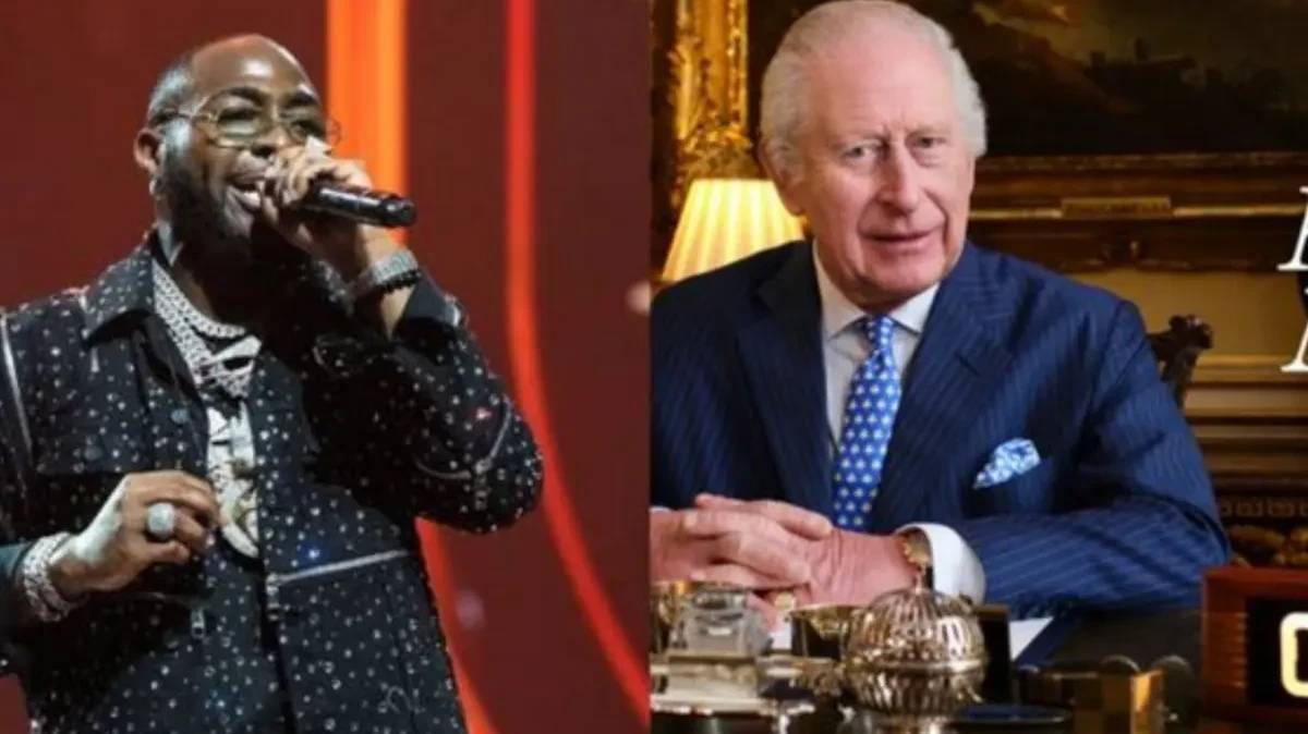 Spectre' Davido made me love Pidgin English – King Charles lll reveals Images)