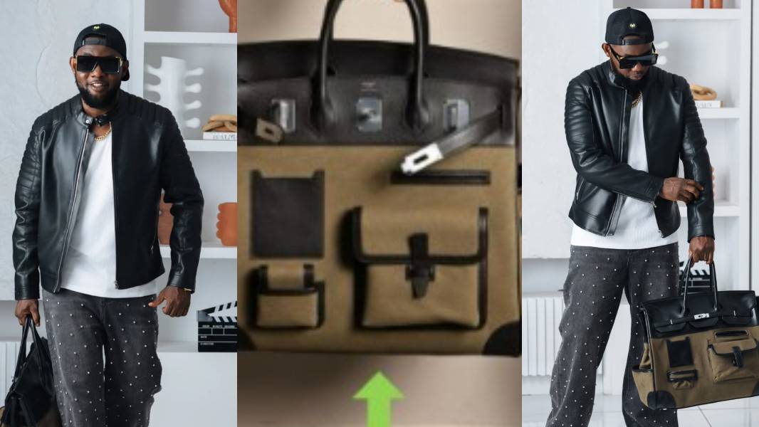 Spectre' Reactions as Luxury detective page calls out AY Makun for flaunting fake Hermes bag Images)