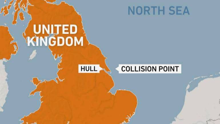 Oil Tanker and Cargo Ship Collision off UK Coast Leaves One Crew Member Missing